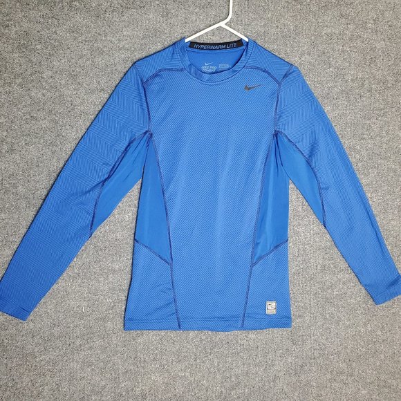 Nike Other - Nike Pro Combat Dri Fit Hyperwarm Lite Blue Size Small Men's Activeware Top A5
